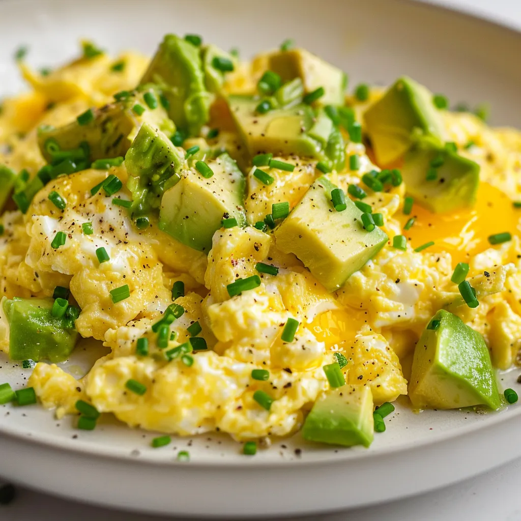 Brouillés avocat ciboulette