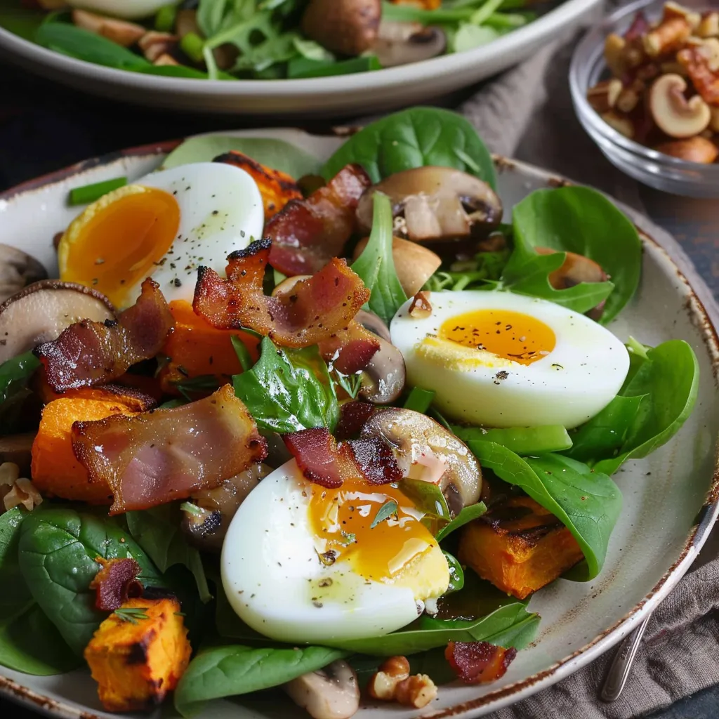 Patates douces et épinards