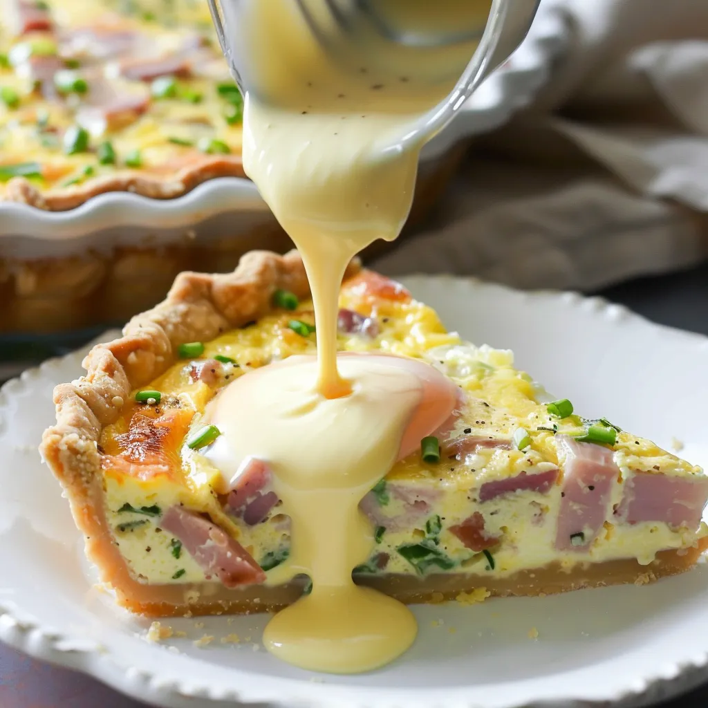 Quiche style œufs bénédicte à la sauce hollandaise facile