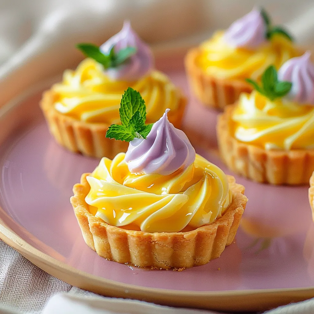 Tartelette citron meringuée lilas