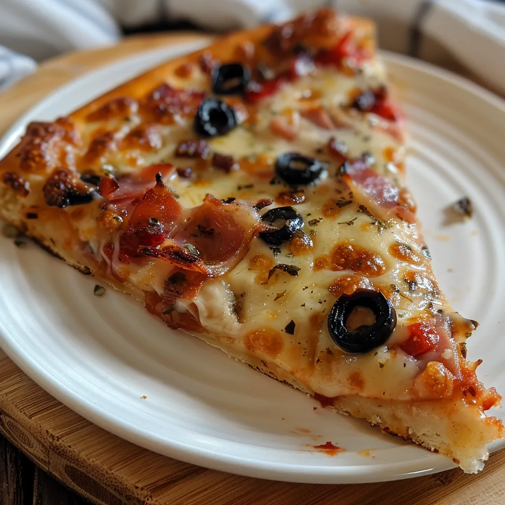 Pizza aux lardons et tomates gourmande
