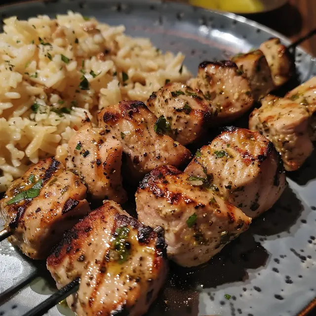 Brochettes savoureuses souvlaki