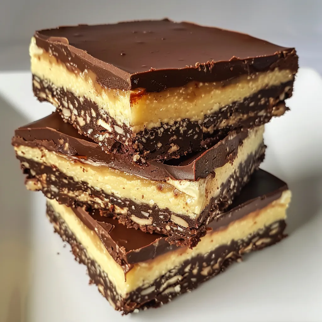 Barres chocolatées et croquantes façon Nanaimo