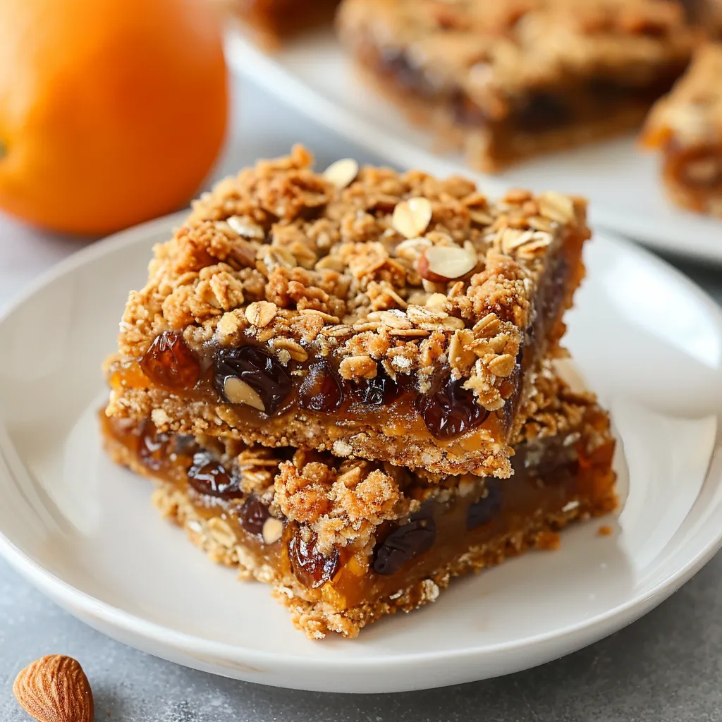 Carrés fruités dattes et orange