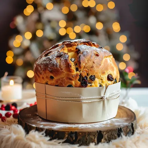 Délicieux panettone aux fruits
