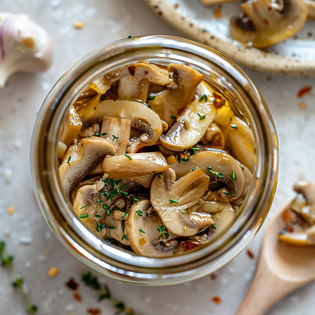 Pleurotes marinés goût subtil