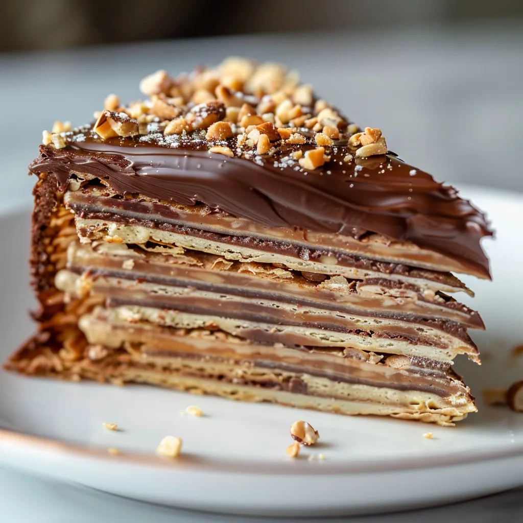 Mille-couches chocolat noisette, dessert ultra gourmand