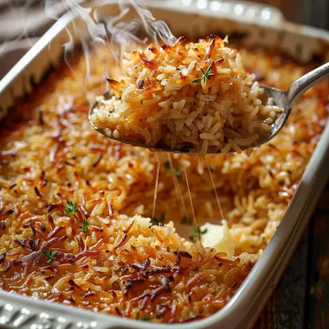 Riz crémeux aux oignons