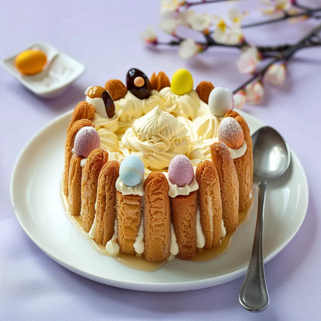 Charlotte chocolat noir spéciale Pâques