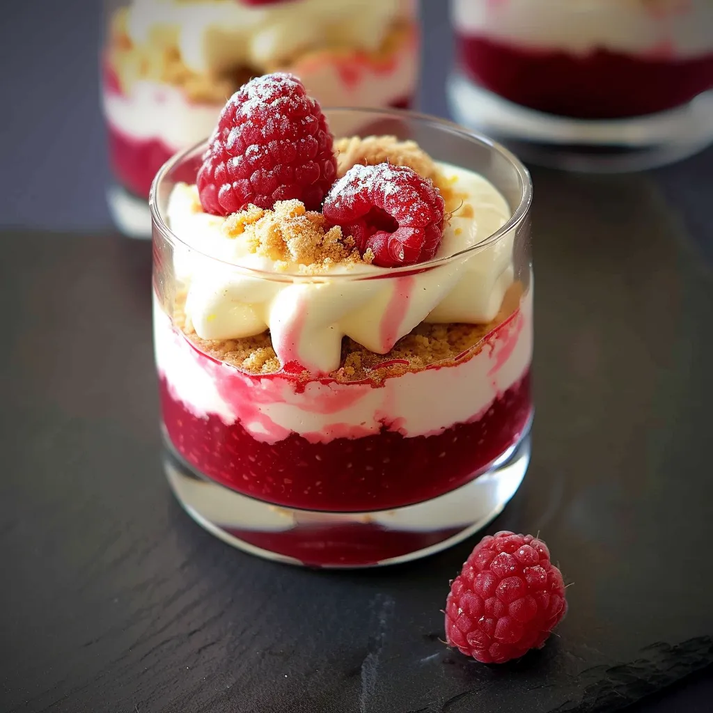 Tiramisu aux framboises et biscuits roses façon maison