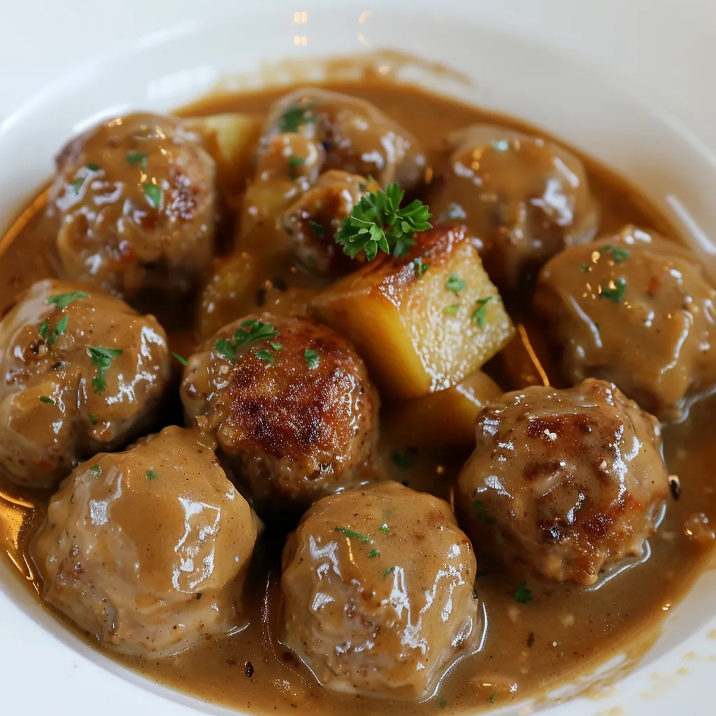 Bol bien garni avec boulettes maison, viande tendre et odeurs épicées