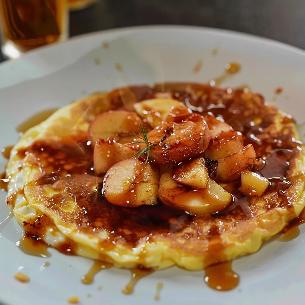 Omelette pommes flambée érable