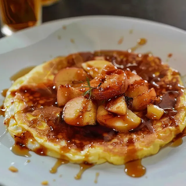 Omelette pommes flambée érable