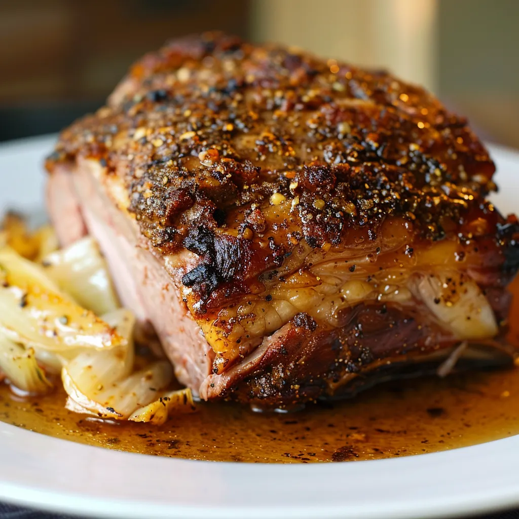 Épaule de porc rôtie à la cabane