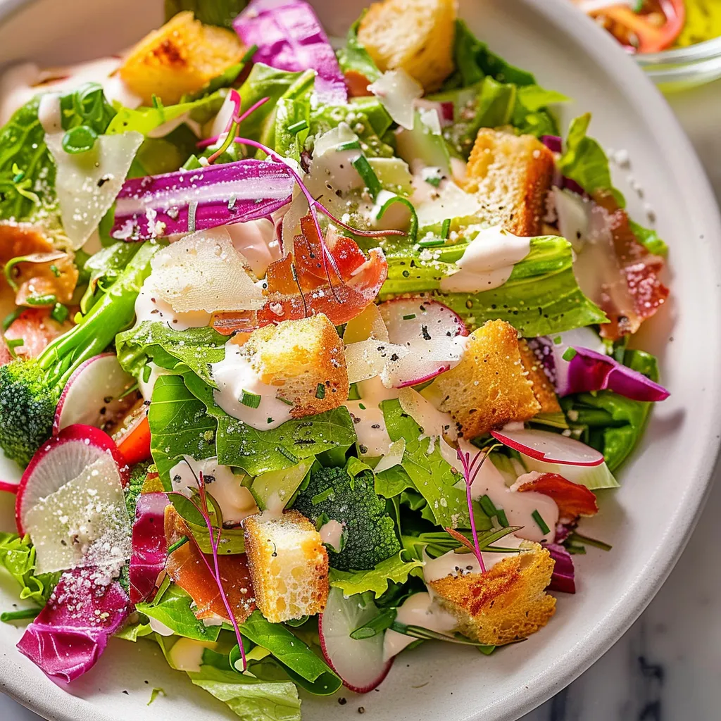 Salade César twistée légumes de saison