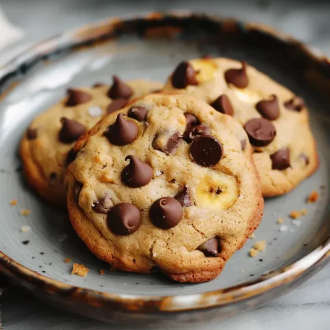Bananes et chocolat biscuits