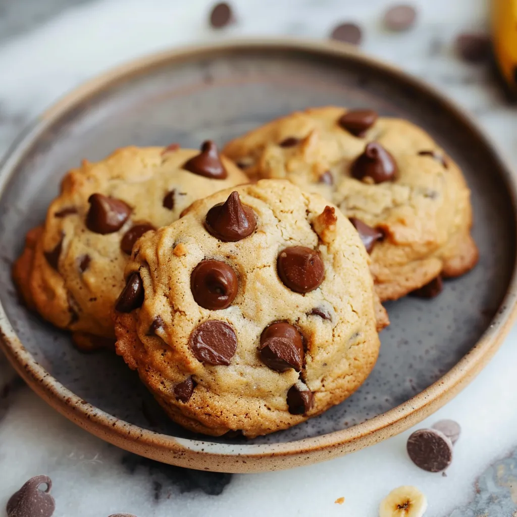 Biscuits ultra moelleux banane chocolat