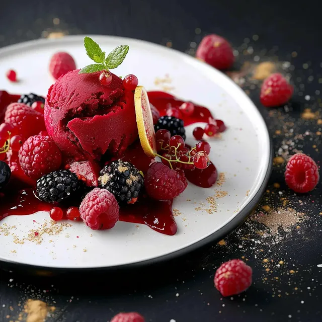 Glacé fruits rouges maison