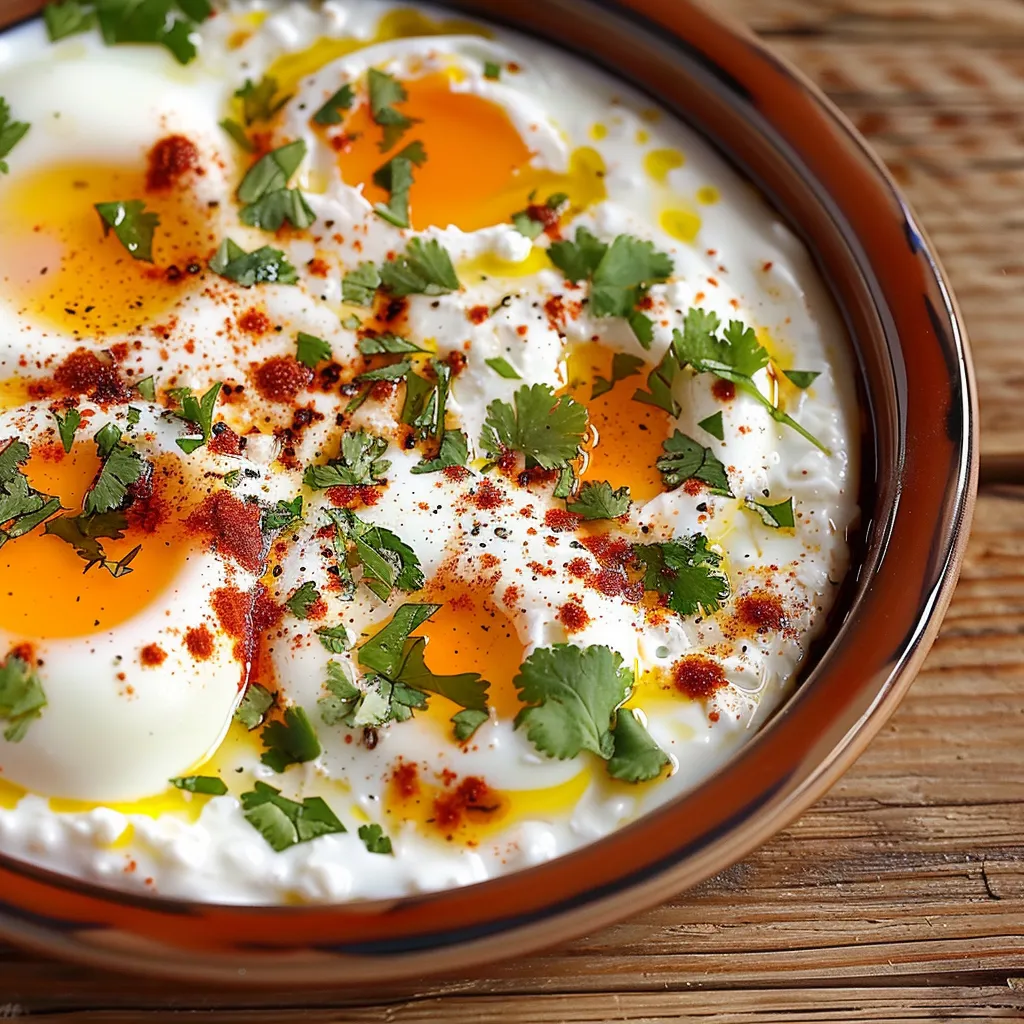 Oeufs pochés façon turque