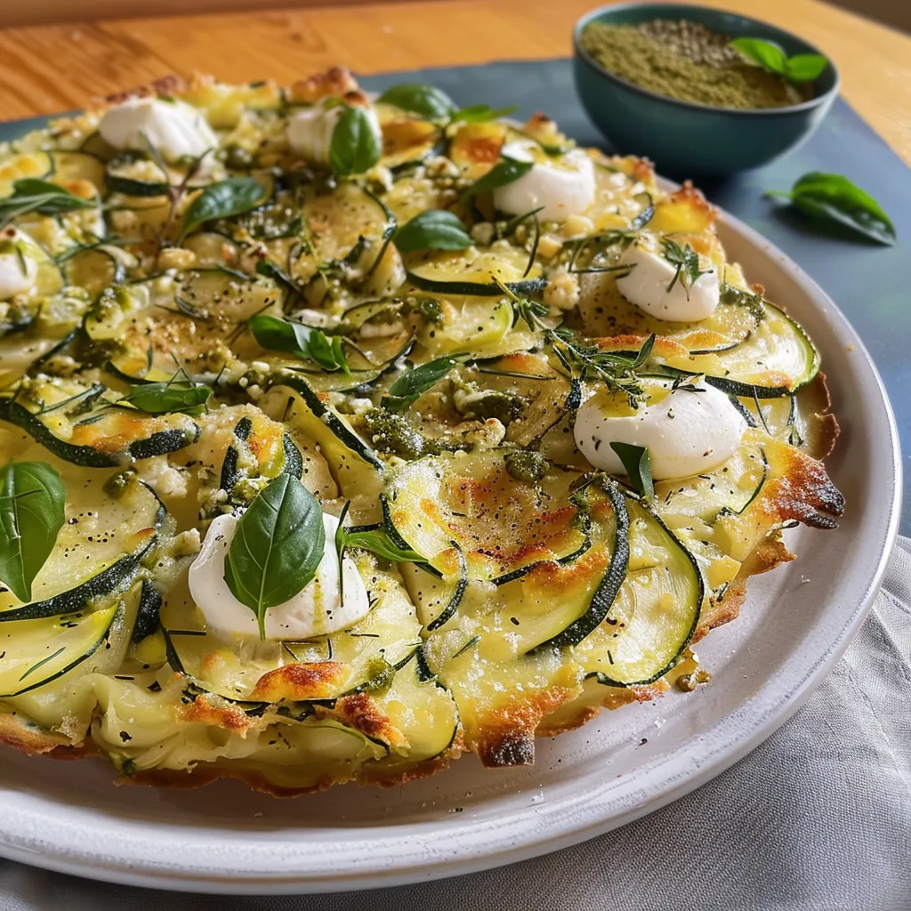 Pommes et courgettes tarte