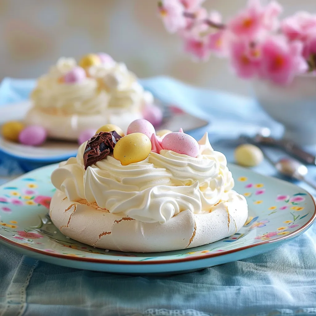 Pavlova légère chocolat Pâques