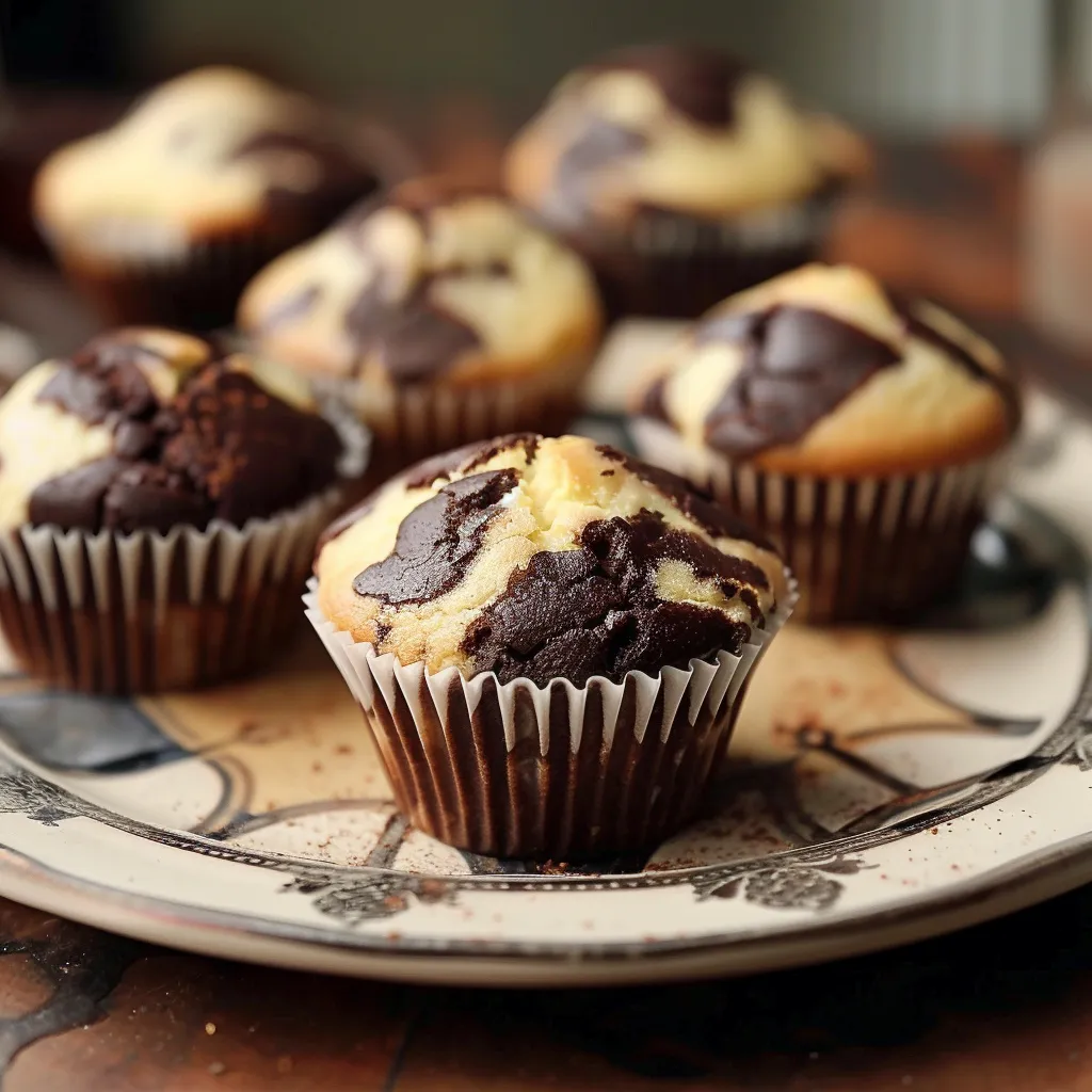 Muffins chocolat vanille extra-moelleux