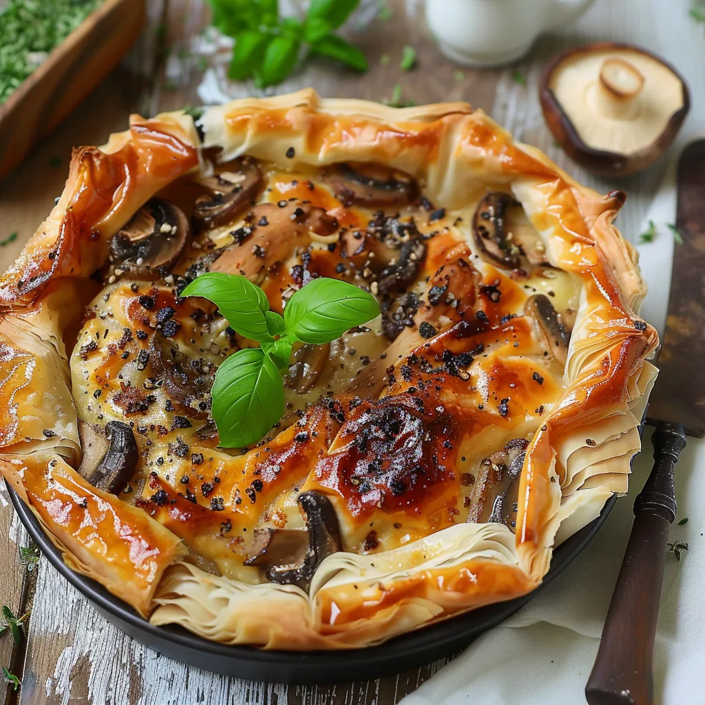 Champignons filo fondant