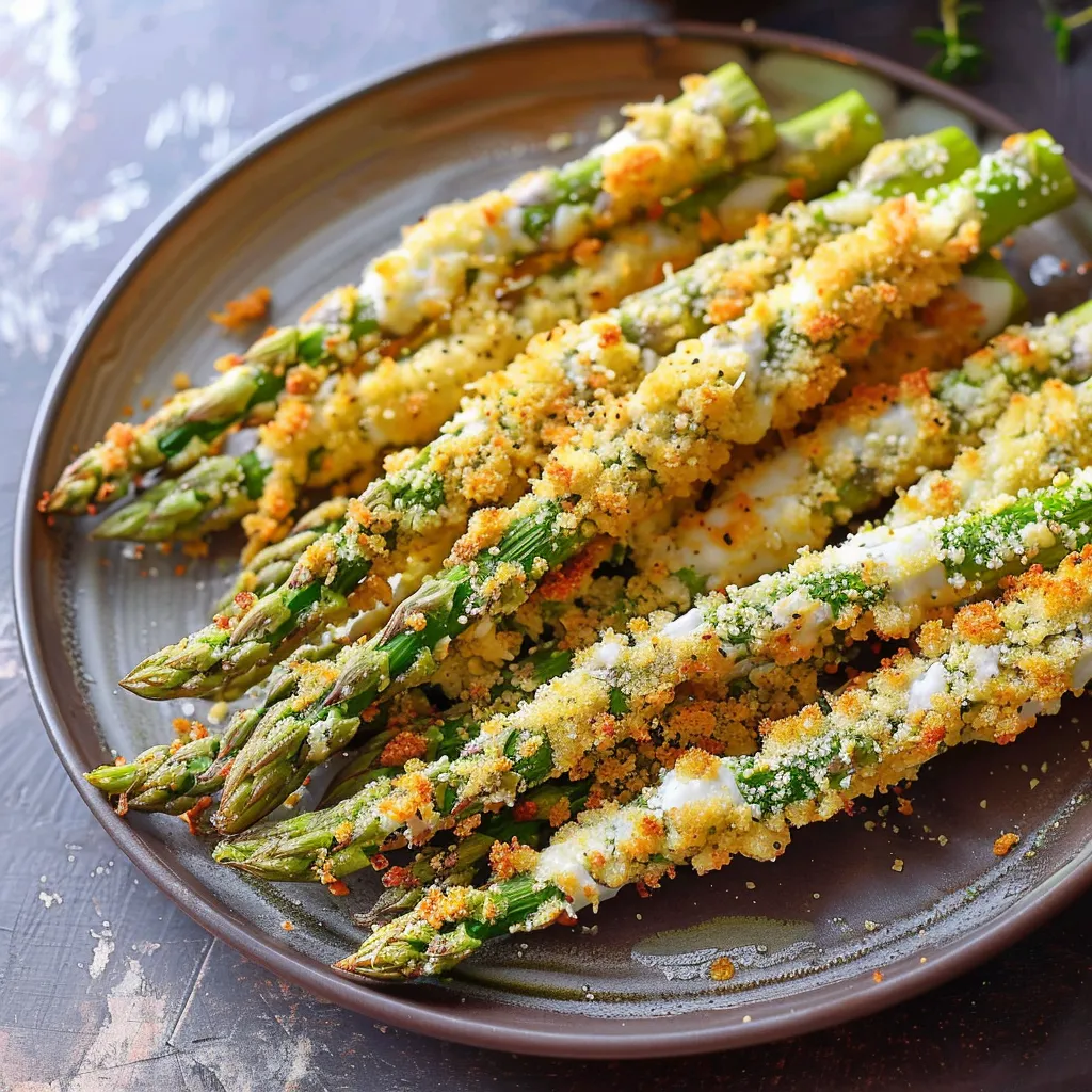 Asperges panées croustillantes au parmesan