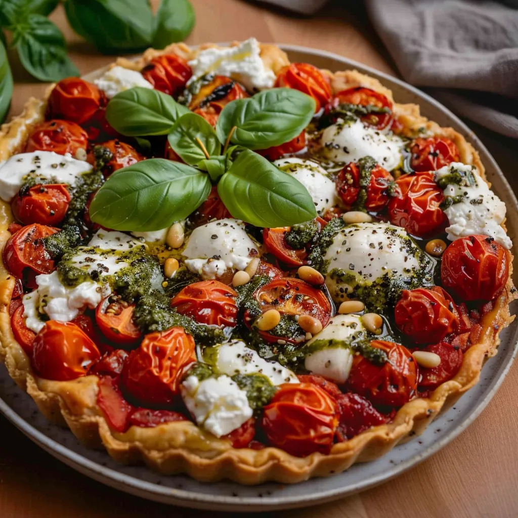 Tomates burrata pesto