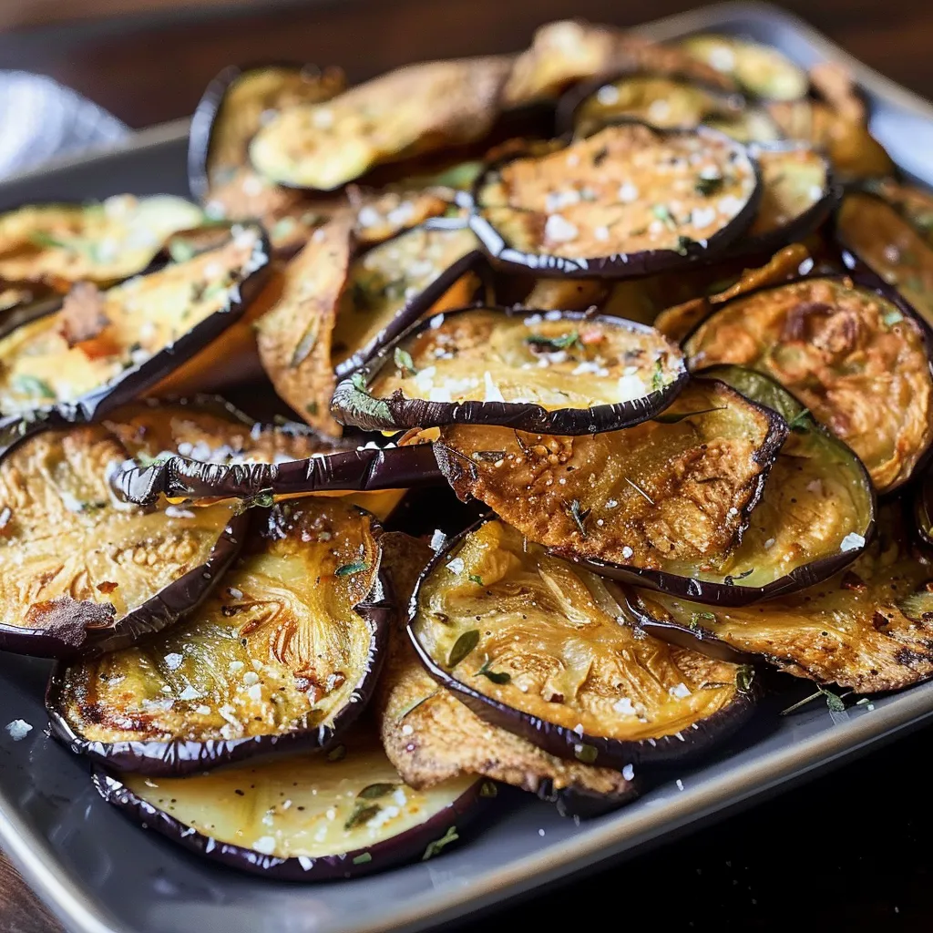 Chips croquants aubergines