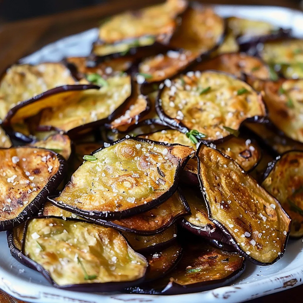 Chips d’aubergine maison très croquantes