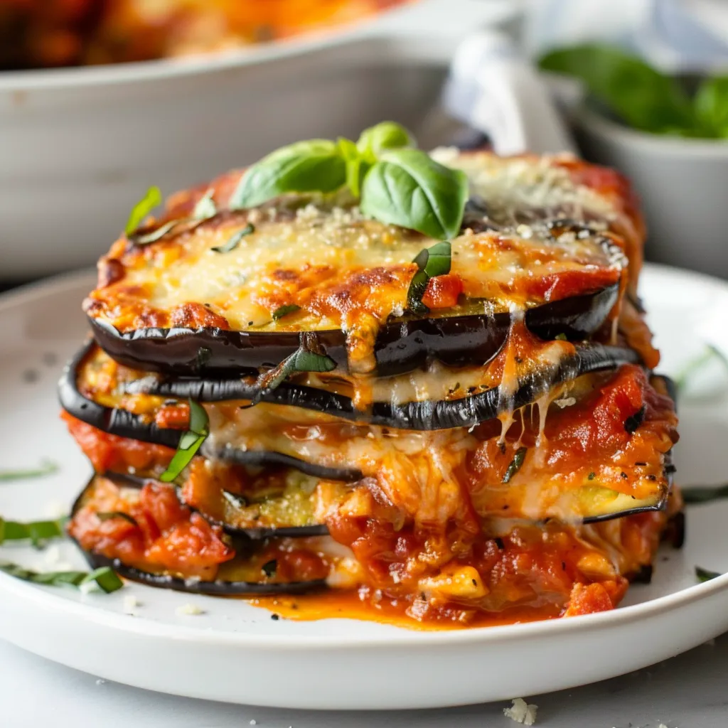 Savoureux gratin aux aubergines et mozzarella