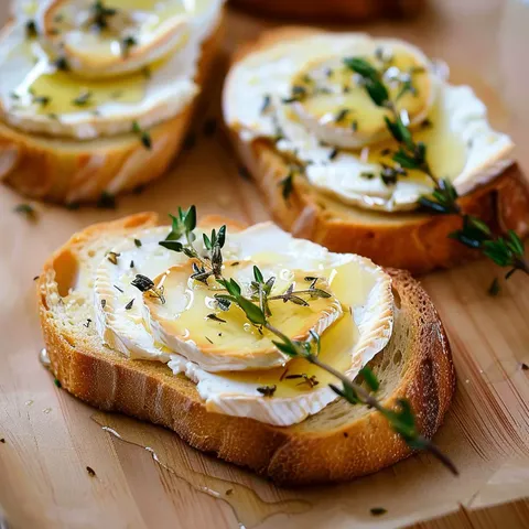 Apéritif chèvre miel garni