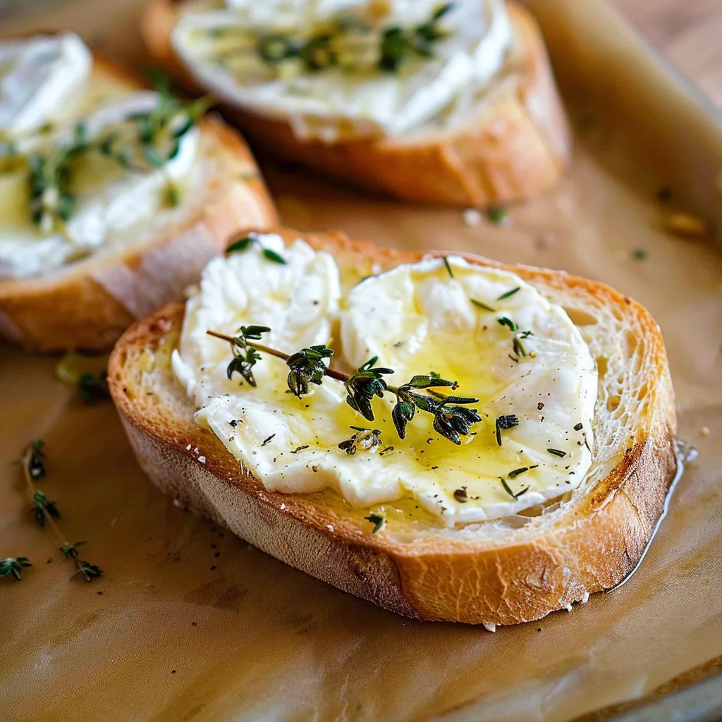 Tartines fondantes chèvre miel
