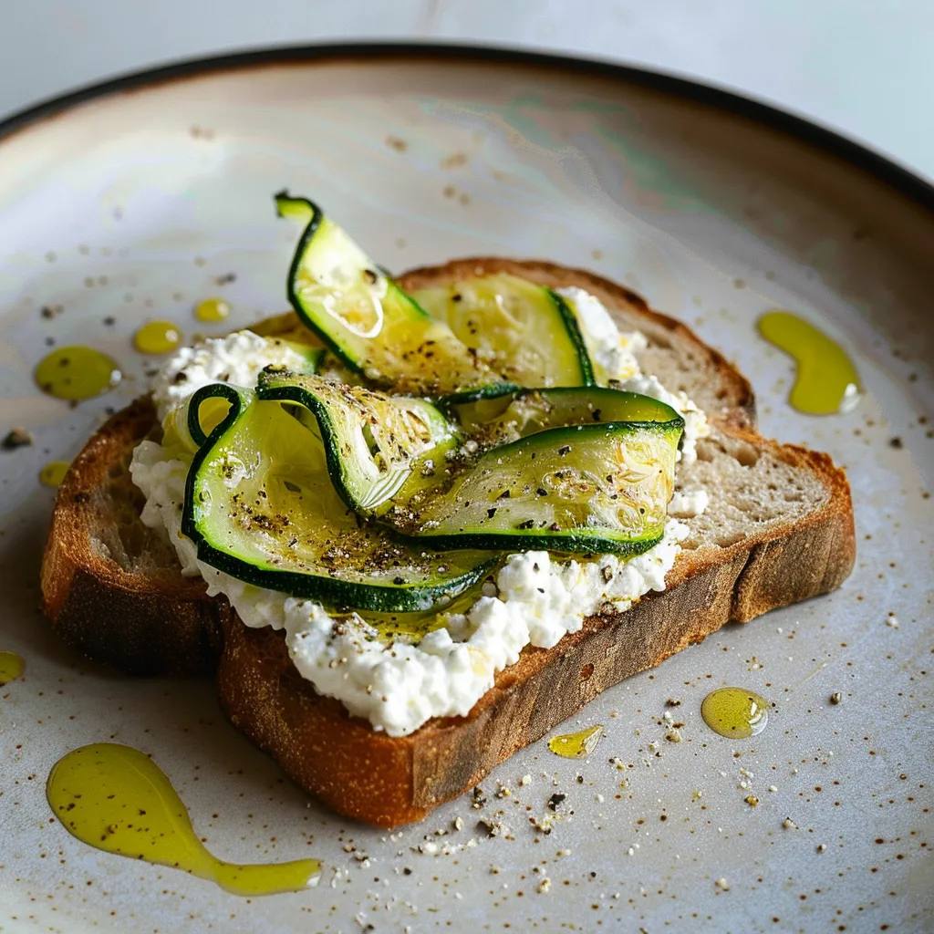 Tartines courgette ricotta gourmandes