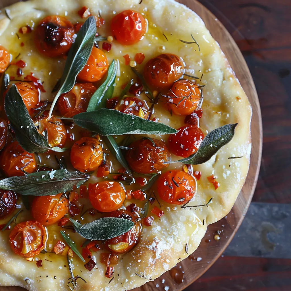 Pain à l'ail et aux tomates