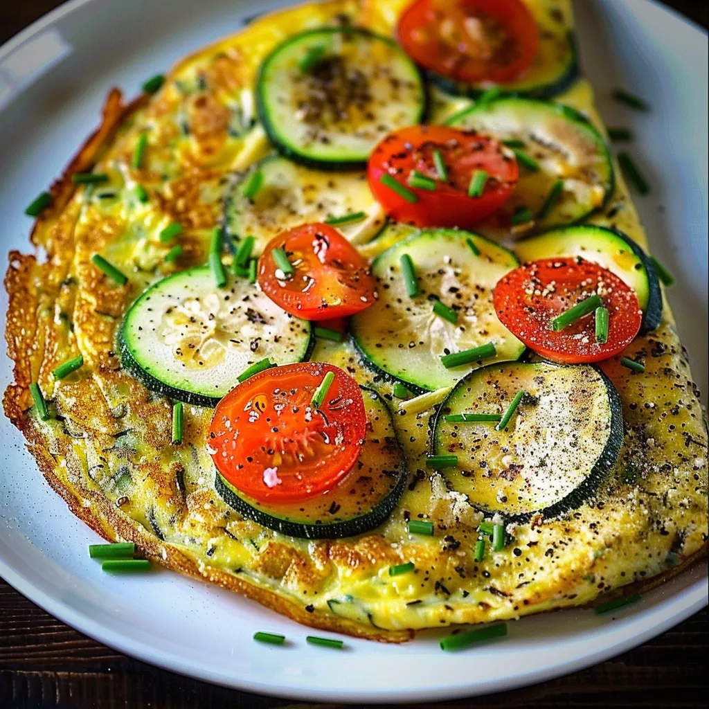 Omelette courgette moelleuse maison