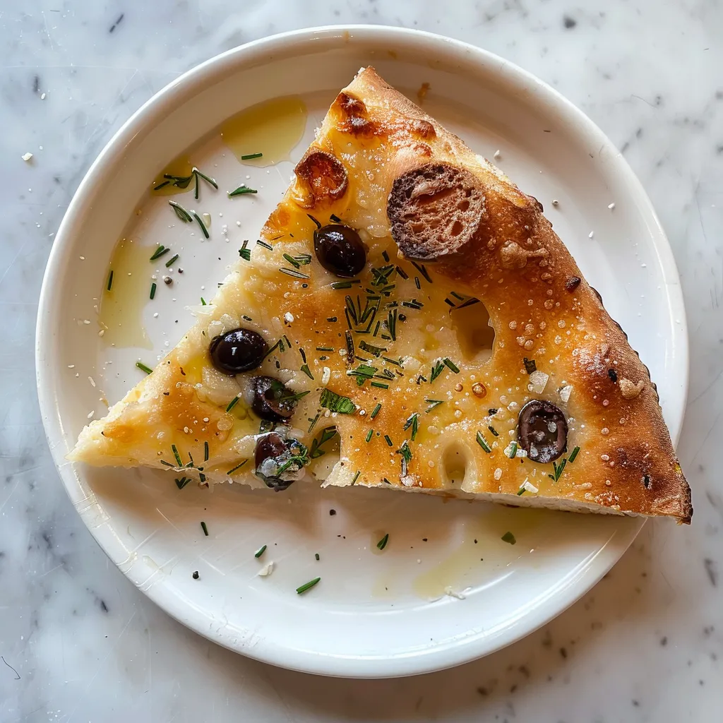 Focaccia olives et romarin