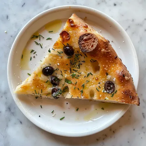 Focaccia olives et romarin