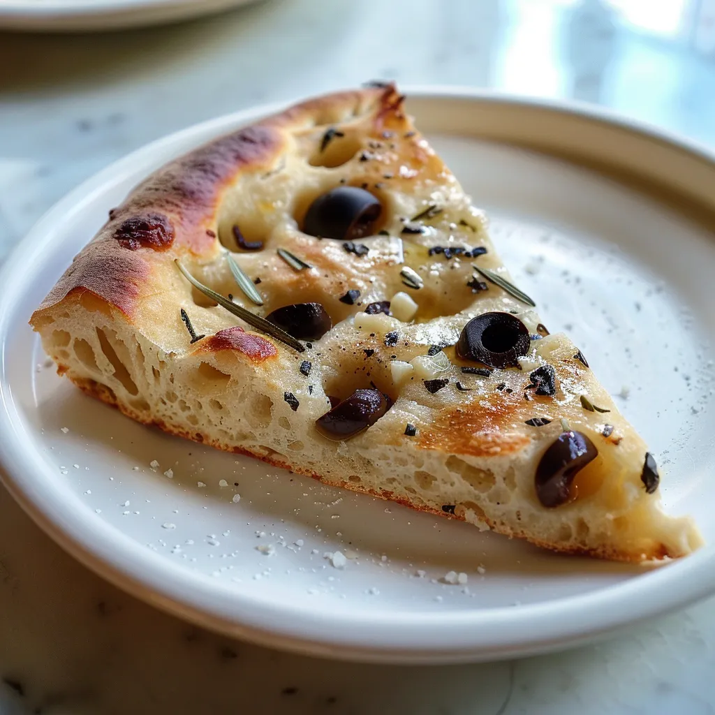 Focaccia gourmande olives romarin