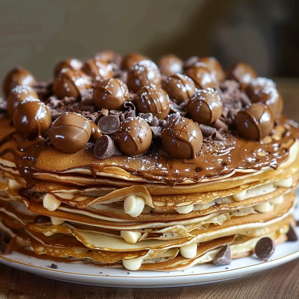 Gâteau crêpes Maltesers facile et sans four