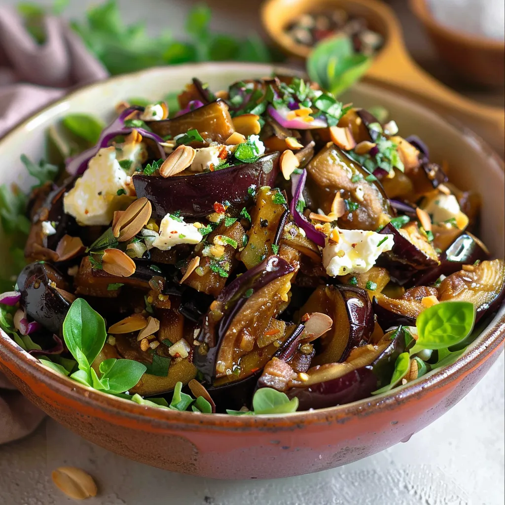 Aubergines miel curry tendres