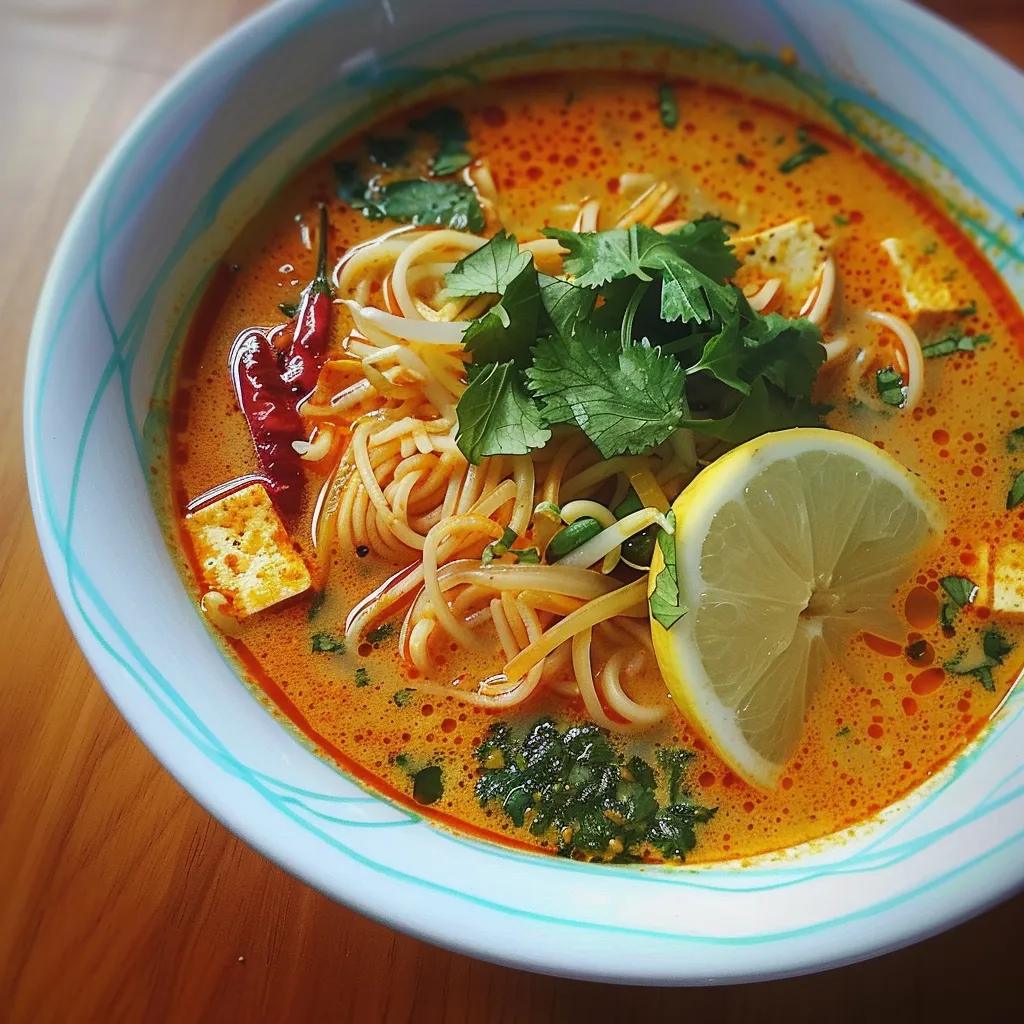 Laksa épicé au lait de coco