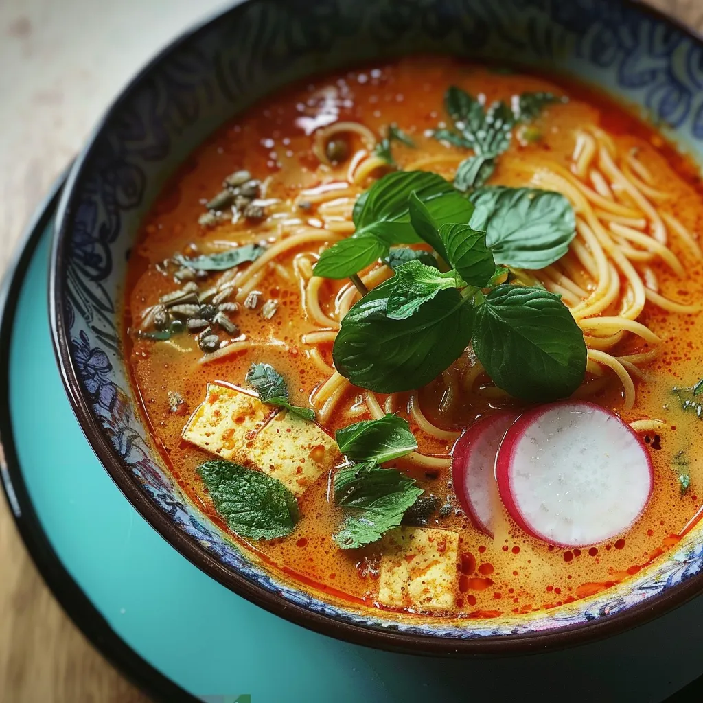 Réussis ta soupe laksa épicée au lait de coco, super simple à faire