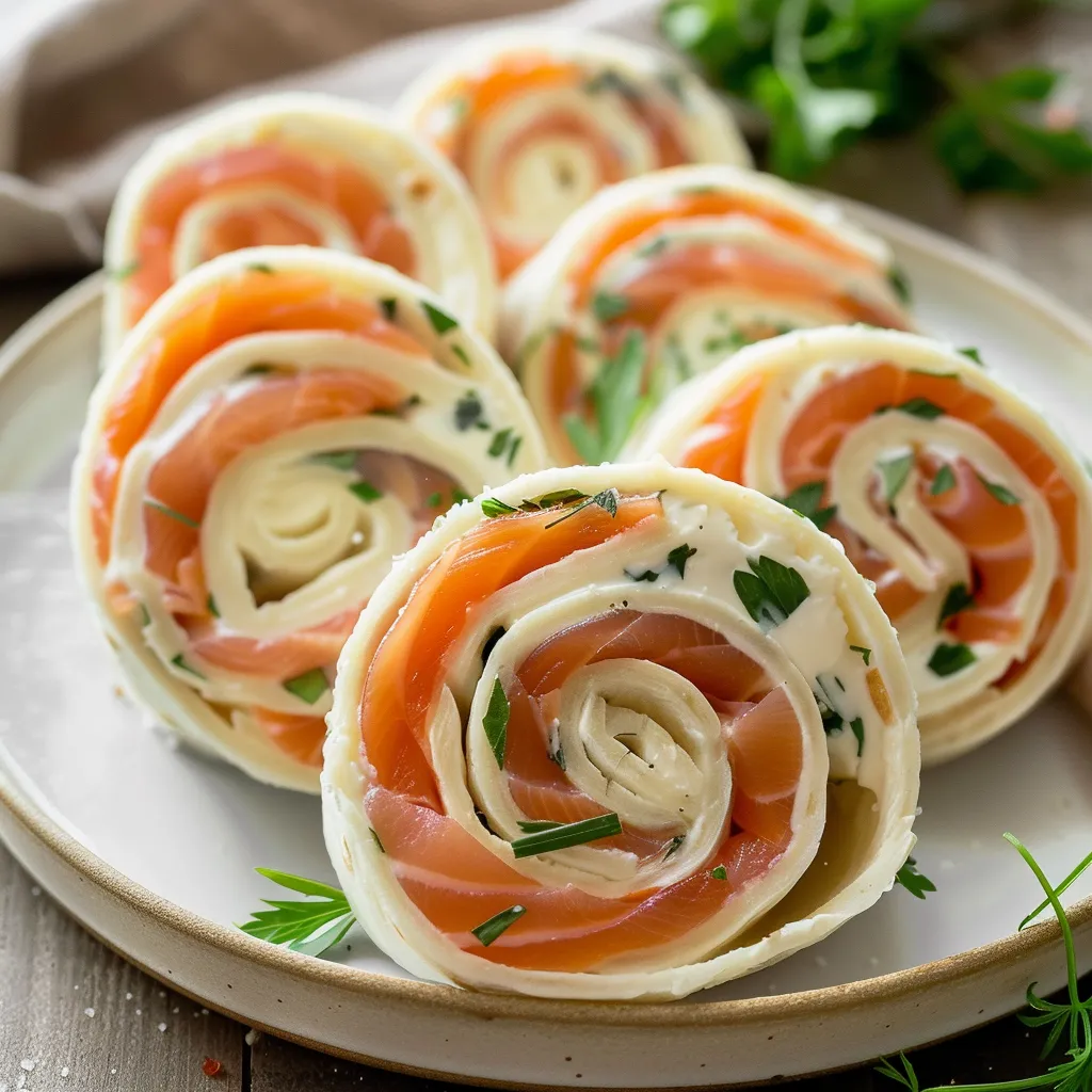 Wraps saumon fumé et fromage frais tout simples