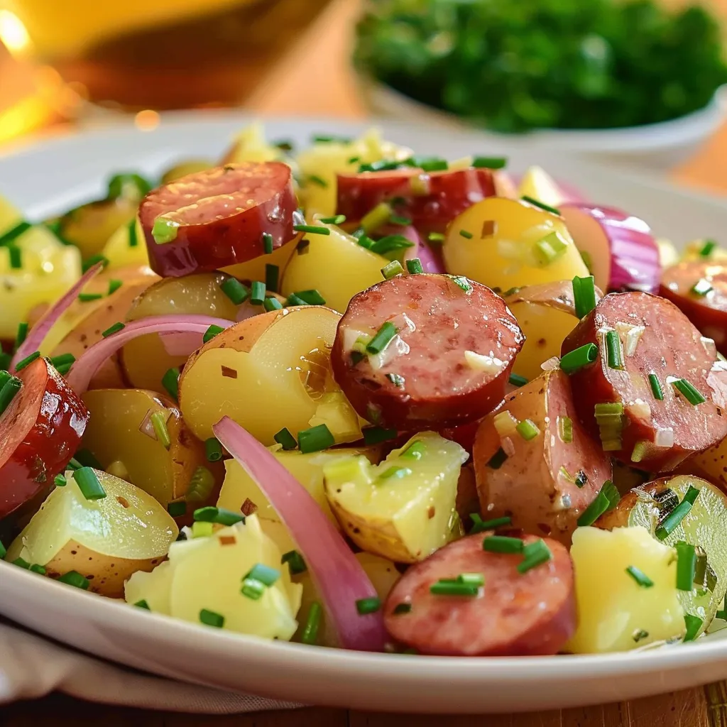 Knacki et pommes de terre en salade