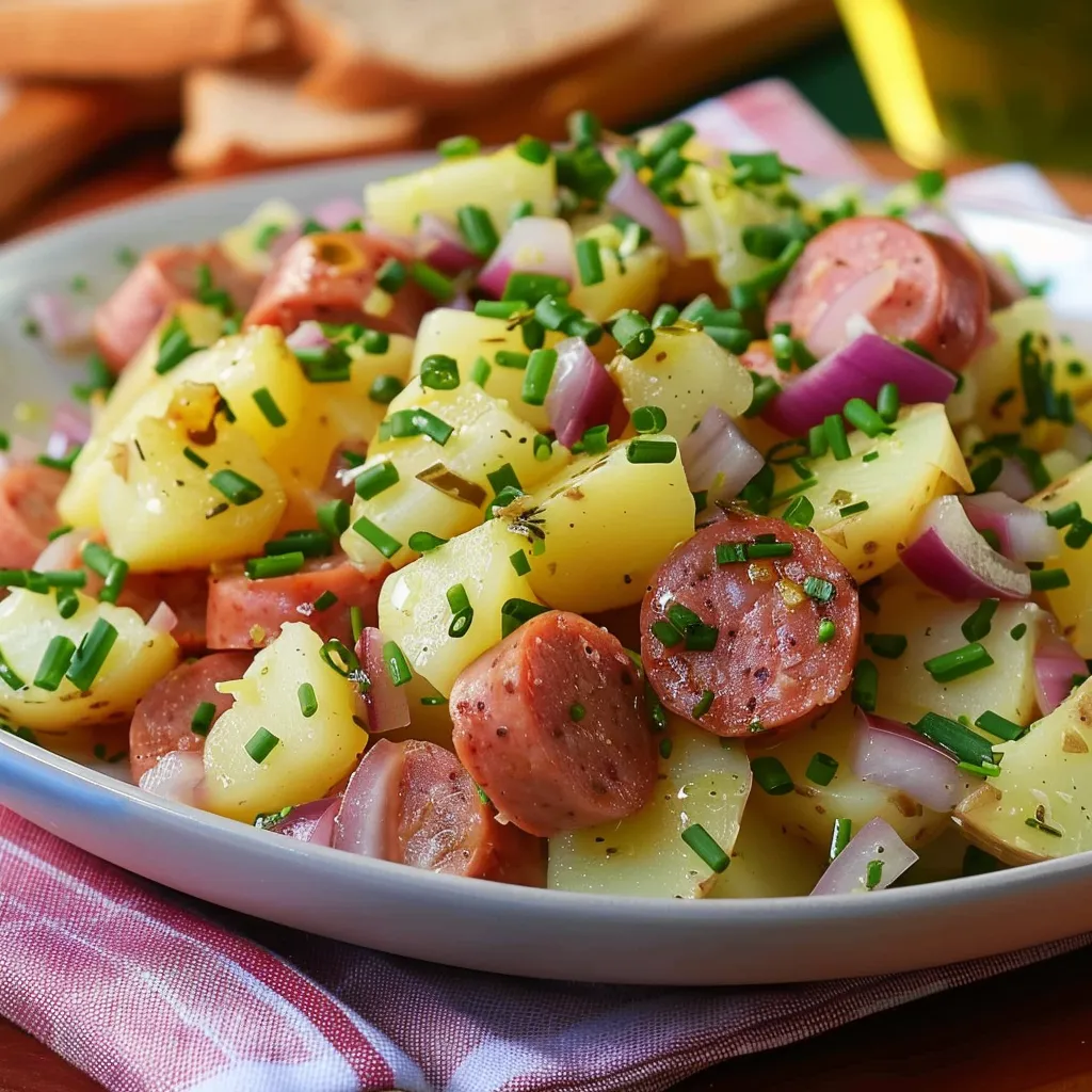 Salade pommes de terre saucisse conviviale