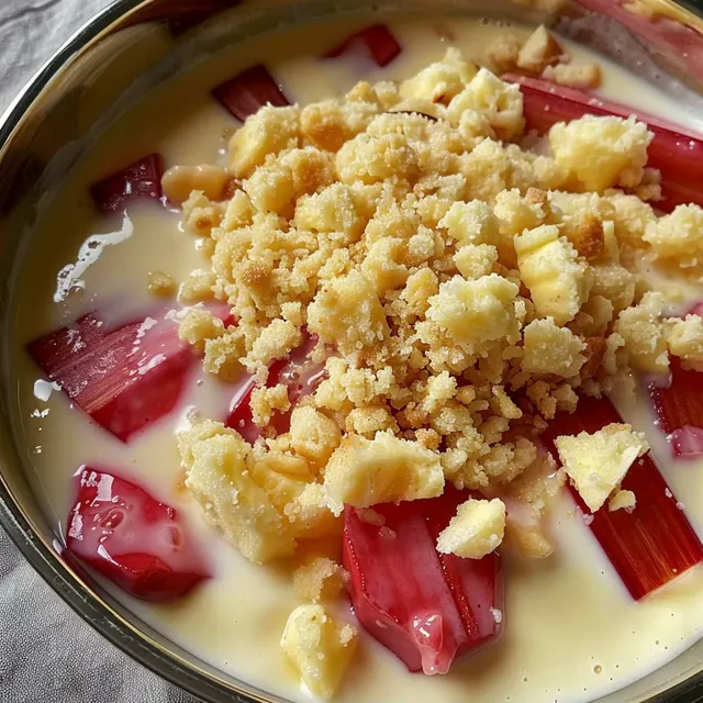 Crème vanille rhubarbe