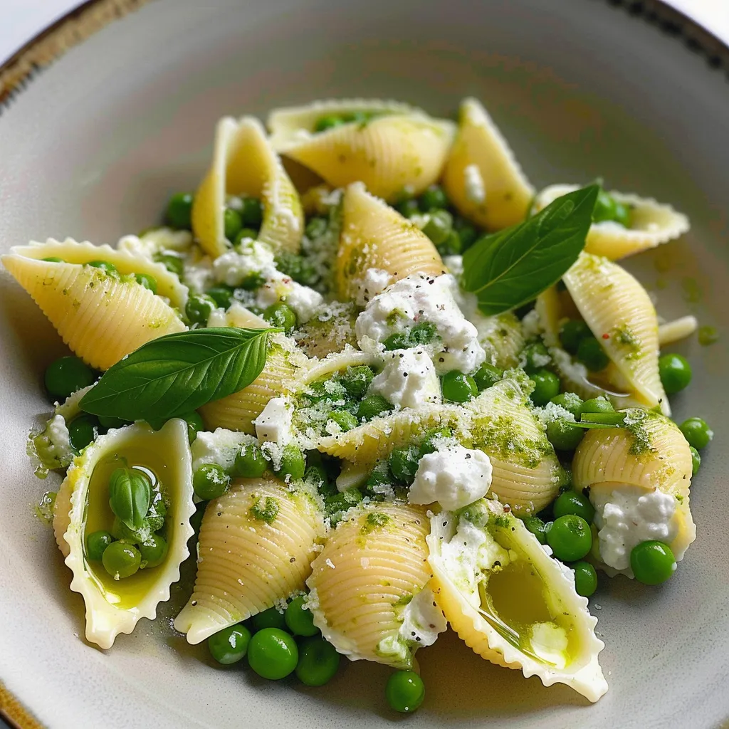 Ricotta petits pois conchiglioni
