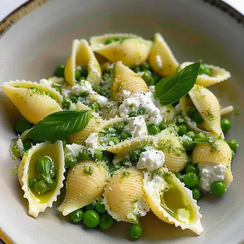 Ricotta petits pois conchiglioni